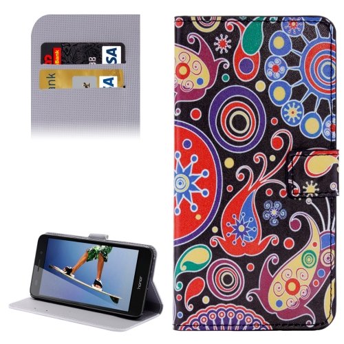 For Honor 5A Acaleph Pattern Leather Case with Holder, Card Slots & Wallet