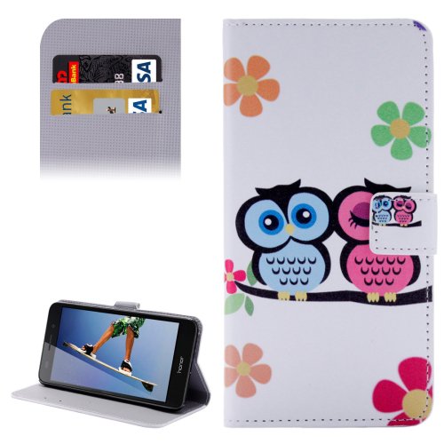For Honor 5A Lovers Pattern Leather Case with Holder, Card Slots & Wallet