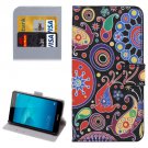 For Honor 5C Acaleph Pattern Leather Case with Holder, Card Slots & Wallet