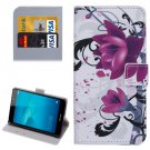 For Honor 5C Lotus Pattern Leather Case with Holder, Card Slots & Wallet