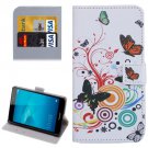 For Honor 5C Butterfly Pattern Leather Case with Holder, Card Slots & Wallet