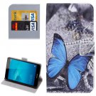 For Honor 5C Butterfly Pattern Leather Case with Holder, Card Slots & Wallet