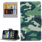 For Y6 Pro Camouflage Pattern Leather Case with Holder, Card Slots & Wallet