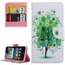 For Y6 Pro Bloom Pattern Leather Case with Holder, Card Slots & Wallet