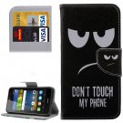 For Y6 Pro Eyes Pattern Leather Case with Holder, Card Slots & Wallet