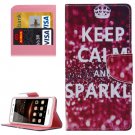 For Huawei Y5 II Sparkle Pattern Leather Case with Holder, Card Slots & Wallet