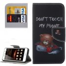 For Huawei Y5 II Bear Pattern Leather Case with Holder, Card Slots & Wallet