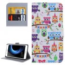For Honor V8 Owls Pattern Leather Case with Holder, Card Slots & Wallet
