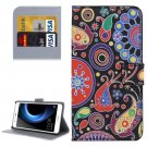 For Honor V8 Acaleph Pattern Leather Case with Holder, Card Slots & Wallet