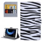 For Honor V8 Zebra Pattern Leather Case with Holder, Card Slots & Wallet