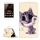 For Huawei Y5 II Smiling Pattern Leather Case with Holder, Card Slots & Wallet