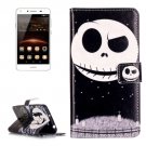 For Huawei Y5 II Ghost Pattern Leather Case with Holder, Card Slots & Wallet