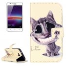 For Huawei Y3 II Smiling Pattern Leather Case with Holder, Card Slots & Wallet