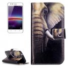 For Huawei Y3 II Elephant Pattern Leather Case with Holder, Card Slots & Wallet