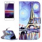 For Huawei Y3 II Painting Pattern Leather Case with Holder, Card Slots & Wallet