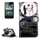 For Huawei Y6 Pro Couple Pattern Leather Case with Holder, Card Slots & Wallet