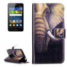 For Huawei Y6 Pro Elephant Pattern Leather Case with Holder, Card Slots & Wallet