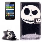 For Huawei Y6 Pro Ghost Pattern Leather Case with Holder, Card Slots & Wallet
