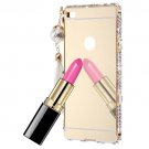 For Huawei P8 Gold Diamond Electroplating Mirror PC Protective Cover Case