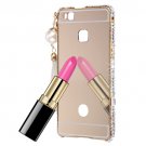 For Huawei G9 Lite Gold Diamond Electroplating Mirror PC Protective Cover Case