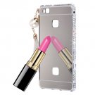 For Huawei G9 Lite Silver Diamond Electroplating Mirror PC Protective Cover Case