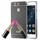 For Huawei P9 Electroplating Mirror Black PC Case Back Shell Cover