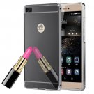 For Huawei P8 Electroplating Mirror Black PC Case Back Shell Cover