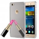 For Huawei P8 Lite Electroplating Mirror Silver PC Case Back Shell Cover