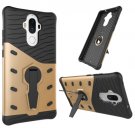 For Huawei Mate 9 Gold Rotating TPU + PC Combination Case with Holder