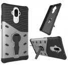 For Huawei Mate 9 Silver Rotating TPU + PC Combination Case with Holder