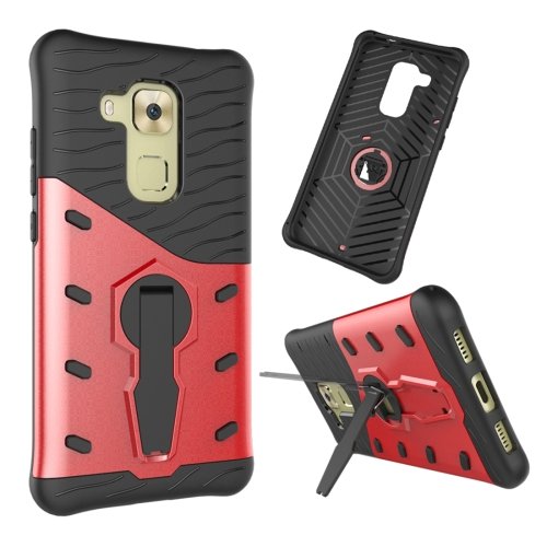 For Huawei nova plus Red Rotating TPU + PC Combination Case with Holder