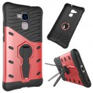 For Huawei Honor 5C Red Rotating TPU + PC Combination Case with Holder