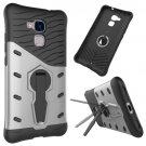 For Huawei Honor 5C Silver Rotating TPU + PC Combination Case with Holder