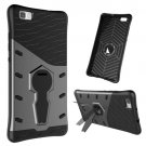 For Huawei P8 Lite Black Rotating TPU + PC Combination Case with Holder
