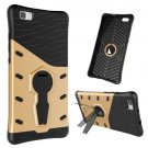 For Huawei P8 Lite Gold Rotating TPU + PC Combination Case with Holder