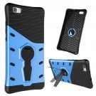 For Huawei P8 Lite Blue Rotating TPU + PC Combination Case with Holder