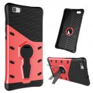 For Huawei P8 Lite Red Rotating TPU + PC Combination Case with Holder