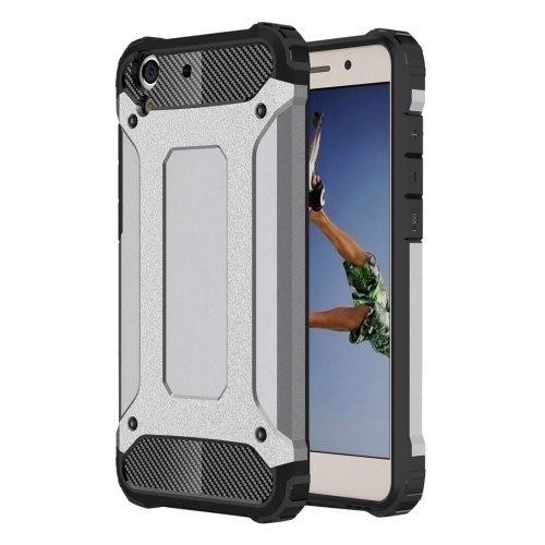 For Huawei Honor 5A Grey Tough Armor TPU + PC Combination Case