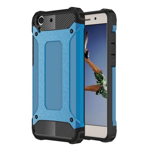 For Huawei Honor 5A Blue Tough Armor TPU + PC Combination Case