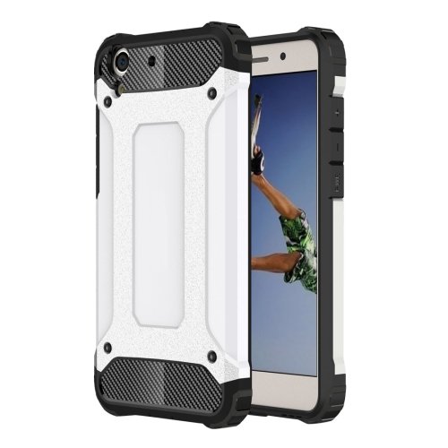 For Huawei Honor 5A White Tough Armor TPU + PC Combination Case