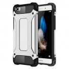 For Huawei P8 Lite Silver Tough Armor TPU + PC Combination Case