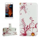 For Lemon 3 Buds Pattern Leather Case with Holder, Card Slots & Wallet