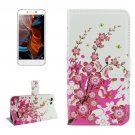 For Lemon 3 Blossom Pattern Leather Case with Holder, Card Slots & Wallet