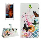 For Lemon 3 Butterfly Pattern Leather Case with Holder, Card Slots & Wallet