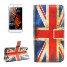 For Lemon 3 UK Flag Pattern Leather Case with Holder, Card Slots & Wallet