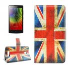 For Lenovo A2010 UK Flag Pattern Leather Case with Holder, Card Slots & Wallet