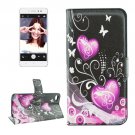 For Lenovo S90 Crystal Pattern Leather Case with Holder, Card Slots & Wallet