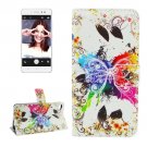For Lenovo S90 Crystal Pattern Leather Case with Holder, Card Slots & Wallet