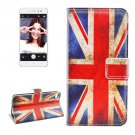 For Lenovo S90 UK Flag Pattern Leather Case with Holder, Card Slots & Wallet