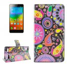 For Lenovo K3 Acaleph Pattern Leather Case with Holder, Card Slots & Wallet